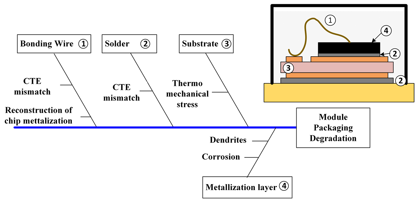 Package fishbone and failure locations